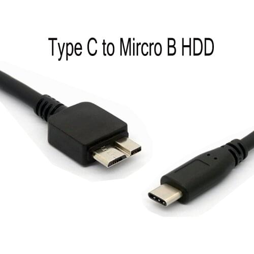 USB 3.0 Cord USB-C Type-C Data Cable Adapter for PC Macbook HDD Hard Disk Type C to Mircro B HDD Data Cable USB C to Micro