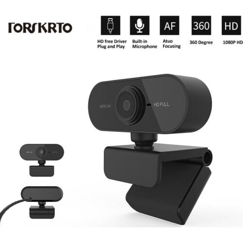 HD 1080P Webcam Mini Computer PC WebCamera with Microphone Rotatable Cameras for Live Broadcast Video Calling Conference Work