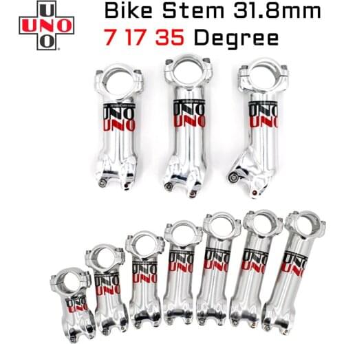 UNO MTB Road Bike Stem 7 17 35 Degree Bicycle Stem 31.8mm 60/70/80/90/100/110/120/130mm Ultralight Mountain Bike Handlebar Stems