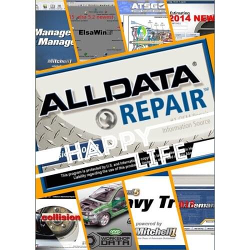 High quality Alldata V10.53 & OD5 auto repair diagnostic software all data+mi..ll 2015+atsg+elsawin+vivid 24 in 1tb HDD usb 3.0