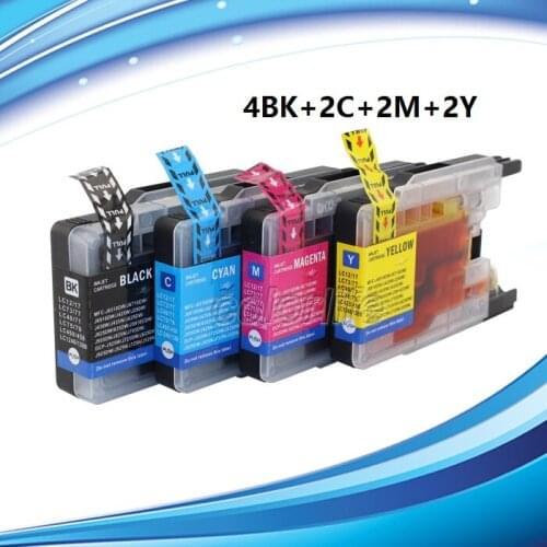 XIMO 4 black and 6 colour,10 PK Value Packing LC 1240 lc1280 Ink Cartridge