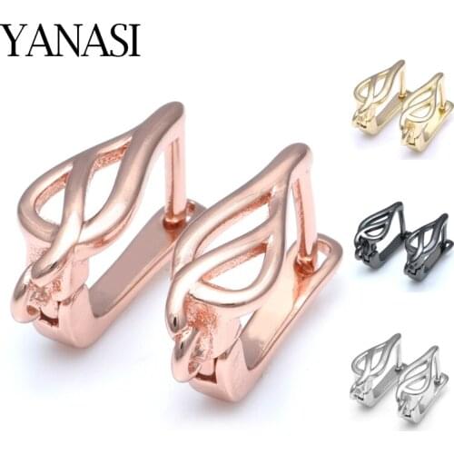 2019 Earrings Hooks Leaf Hoop Earrings Gold Sliver Color Jewelry Making Copper DIY Earring Findings Jewelry Making Wholesale