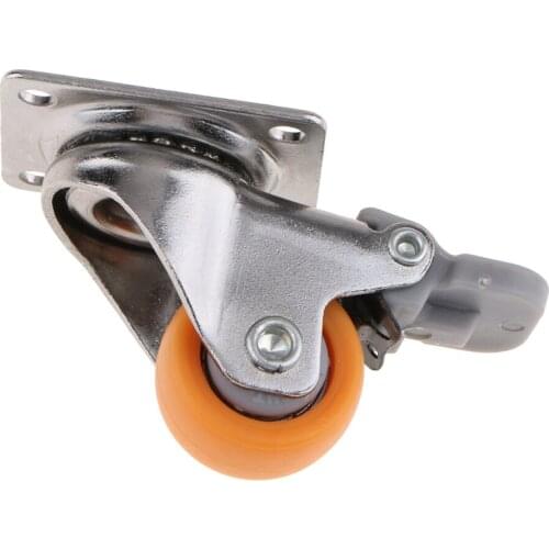1 inch Swivel Caster Wheels 720 Degree Top Plate with Brake 13kg Capacity Parts