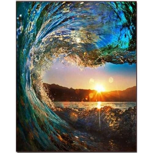 5d full drill diamond painting wave landscape diy diamond embroidery Home Decoration Rhinestone picture Hanging painting