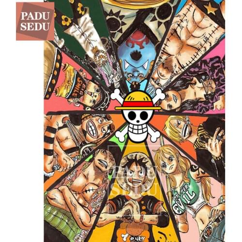 Diy 5D Diamond Painting Picture Anime One Piece Embroidery Cross Stitch Full Square Wall Art Stickers Home Decor Boys Room Gifts