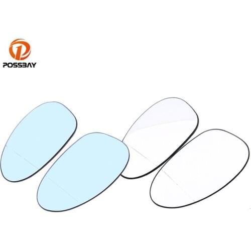 POSSBAY 2Pcs Car Rearview Mirror Glass Blue White Heated Glass for BMW 3 Series E92 Coupe 316i 320d 320i 320xd 323i 2006-2009