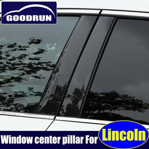 Car window center pillar for Lincoln MKX MKZ NAUTILUS sticker protective film exteries accessories scratch resistant decoration
