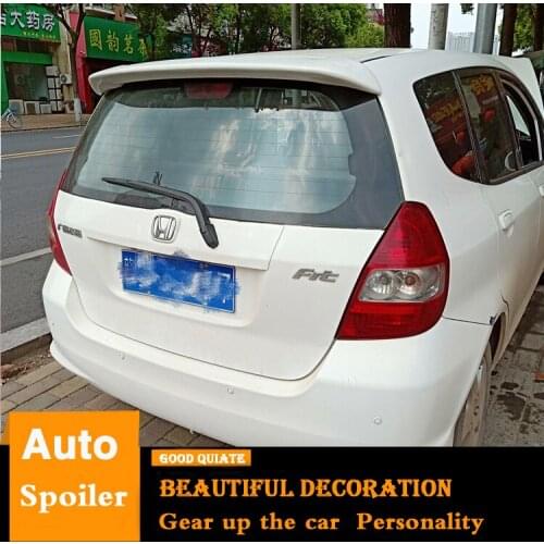 For Honda JAZZ Fit Spoiler 2004-2007 Jazz High Quality ABS Material Car Rear Wing Primer Color Trunk Rear Spoiler Decoration