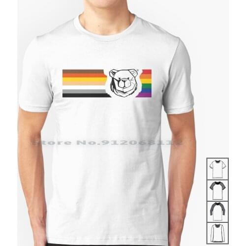 Bear Big Bands Black Pride T Shirt 100% Cotton Bear Gay Lgbt Cub Dad Daddy Polar Bear Chaser Muscle Bear Otter Sugar Daddy Bear