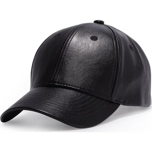 PU leather mens womens cap fashion simple baseball cap for men women outdoor street sport hip hop headwear male summer sun hat