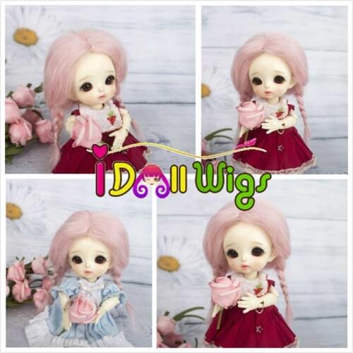 1/8 BJD Doll wig mohair material for 5 to 6 inch head circumference doll head