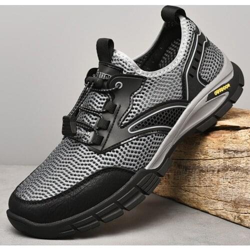 Summer Men Outdoor Sneakers Breathable Hiking Shoes Mens Outdoor Hiking Sandals Men Trekking Trail Water Sandals Big Size 38-46