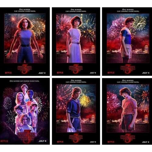 New Arrival Diy 5d Diamond Painting Stranger Things Rhinestones Pictures TV Show Poster Embroidery Needlework Home Decor