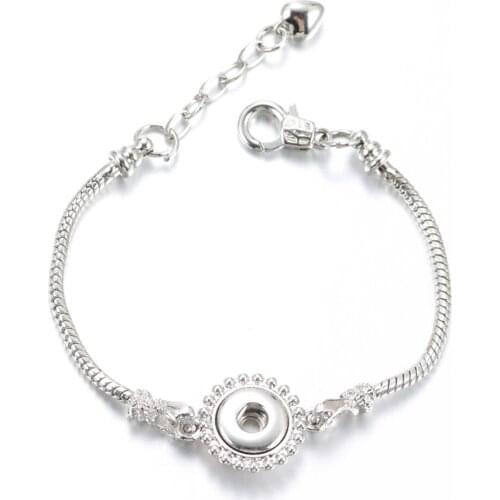 New Arrivals Link Chain Plated DIY Snap Bracelet & Bangle Snap Jewelry Fit 12mm Snap Button SZ0374a
