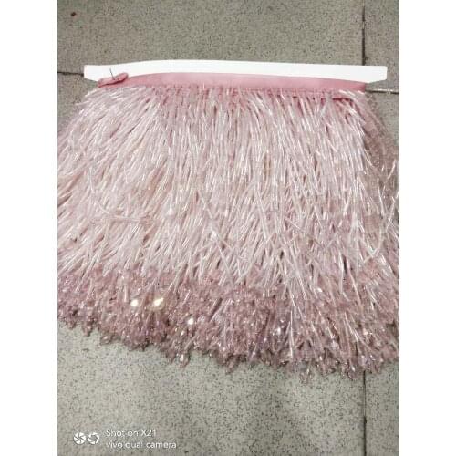 New Color Beads Tassel Fringe with Stones Beautiful Design JRB-8.1402 for Party or Dance Decoration Dress