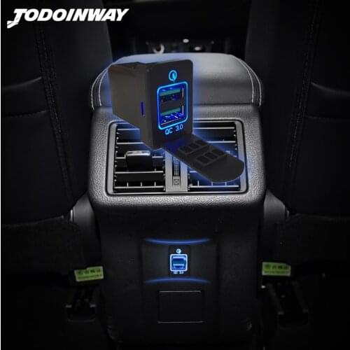 Quick Charge 3.0 Dual USB Port Charger Phone Fast Charging Power Adapter Switch For Mitsubishi Xpander ASX for Rear passenger