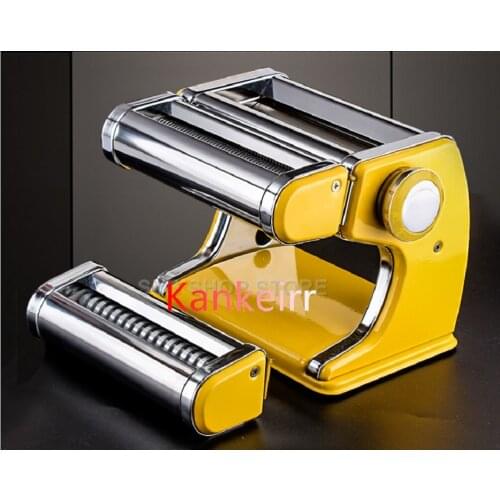 Manual Noodle Machine Small Household Pasta Machine Two Knives Noodle Maker Multi-Kinetic Stainless Steel Kitchen Tools manual