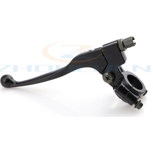 Black Alloy 7/8'' 22mm Left Handle Brake Lever Perch Assembly For 47cc 49cc Dirt Bike ATV Quad Mini Moto 97cc Baja Scooter Moped