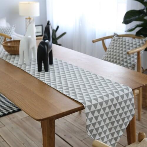 Table Runners Striped Linen Cotton Tablecloth Geometric Table Top Decoration Home For Outdoor Wedding Party