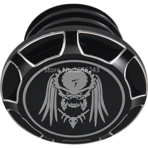 Universal Black Custom Predator Motorcycle Fuel Gas Tank Cap covers Fits for Harley Sportster XL 1200 883 1996-2014 Models