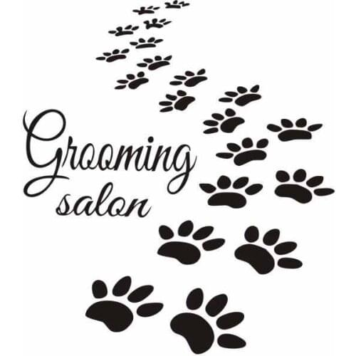 Pet Shop Vinyl Wall Decal Pet Grooming Salon Sign Mural Art Wall Sticker Pet Salon Shop Window Glass