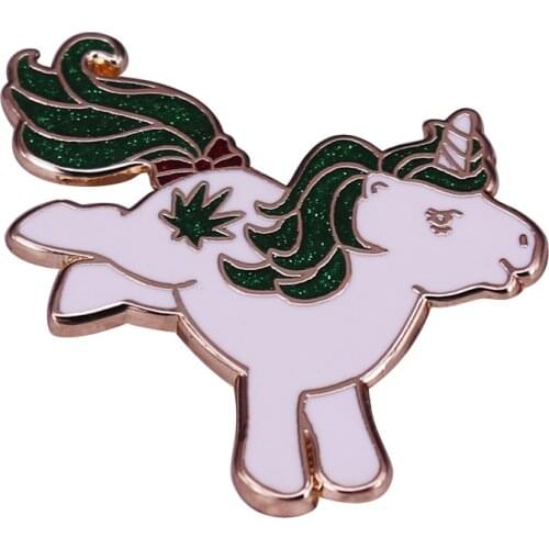 Magical Ponies Green Unicorn Lapel Pin Cute Party Gift