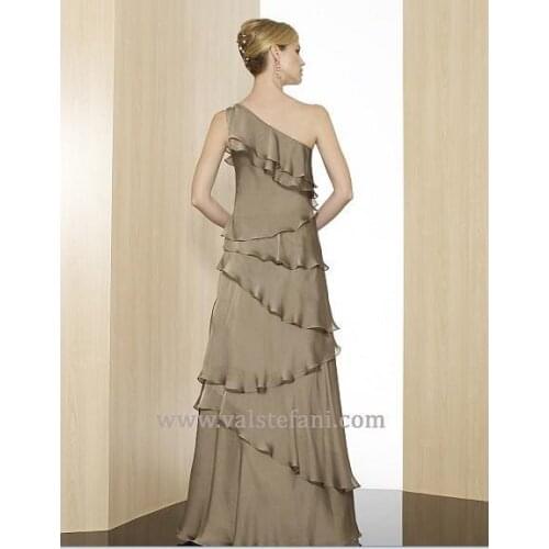 Vestido de festa longo robe de soiree long evening dresses 2019 one shoulder ruffles tiered Formal women elegant evening dress