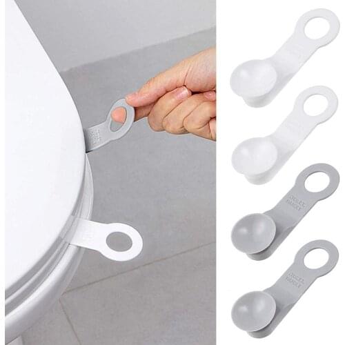 1/2/4pcs Toilet Lid Lifter Tpr Strong Suction Cup Type Not Dirty Easy Clean Ring High Quality For Household Bathroom Products