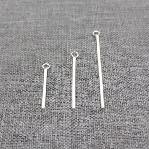 10pcs of 925 Sterling Silver Bar Stick Charms for Bracelet Earring Drop