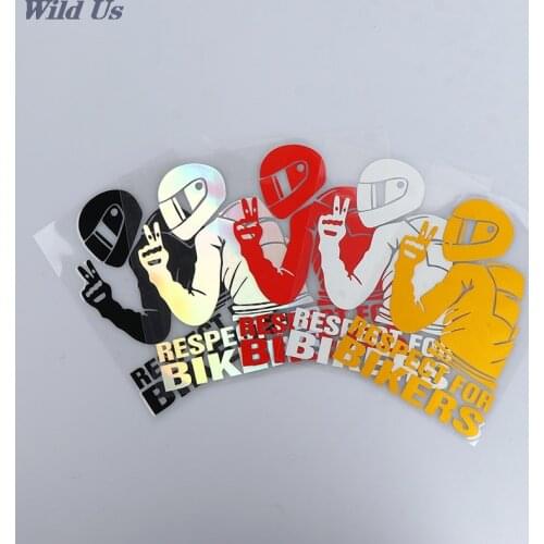 2pcs/1Pcs Respect Biker Sticker For On Car Motorcycle Vinyl 3D Stickers Motorcycle Vinyl 3D Stickers And Decals 15x11CM