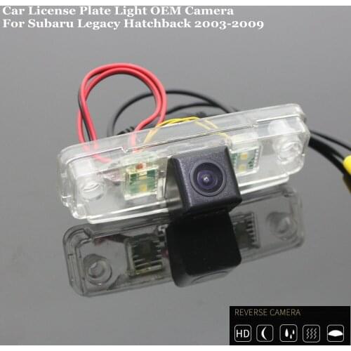 JanDeNingCCD Car RearView Parking/Backup Reverse Camera/Waterproof License Plate Light OEM For Subaru Legacy Hatchback 2003-2009