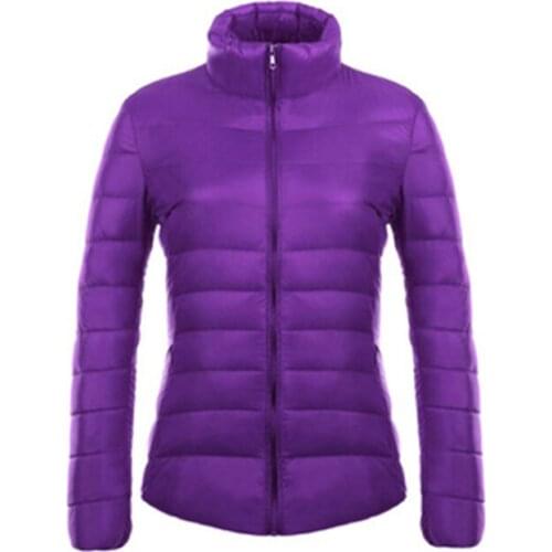Brand 6XL 7XL 8XL Ultra Light Down Jacket Women Stand Collar Portable Lightweight Coat Lightweight Jacket Women Coats