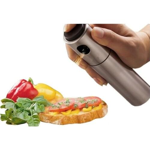 Spraying Bottle Water Pump Gravy Boats Grill BBQ Sprayer Kitchen Tools Stainless Steel Spray Bottles Refillable Oil MJ1104