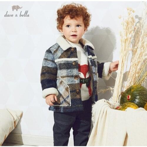 DBX15041 dave bella baby boys fashion padded hooded coat jacket children tops infant toddler outerwear