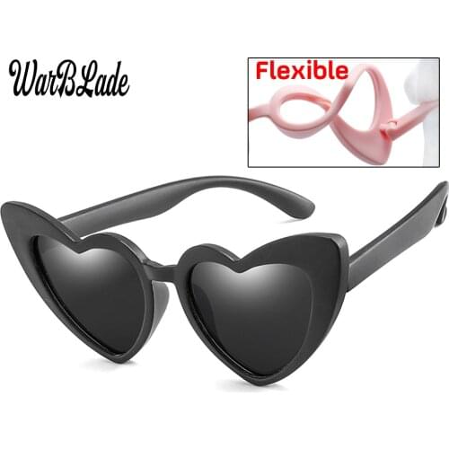 WBL Kids Polarized Sunglasses Children Heart Sun Glasses Girls Boys Silicone UV400 Child Mirror Baby Eyewear Gafas TR90