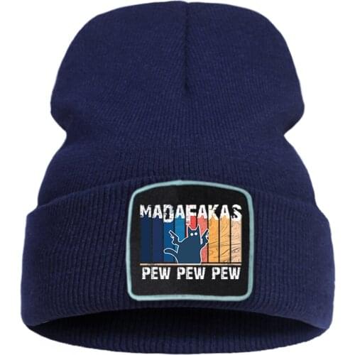 Kawaii Pew Pew Madafaka Beanie Caps Spring Cotton Creative Hat Unisex Foldable Hot Sale Knitted Hats Outdoor Sport Flexible Cap
