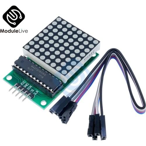 MAX7219 Dot Led Matrix Led Matrix Module Controller MCU Control LED Display Module 8 * 8 For Arduino 5V Interface Module DIY KIT
