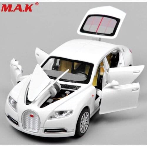 1/32 Alloy diecast car model toys bugatti veyron electronic light sound pull back sports cars model for kids boys children gift