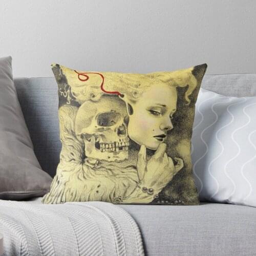 La Calavera Catrina Throw Pillow Cushion Cover Polyester throw pillows case on sofa home living room car seat decor 45x45cm
