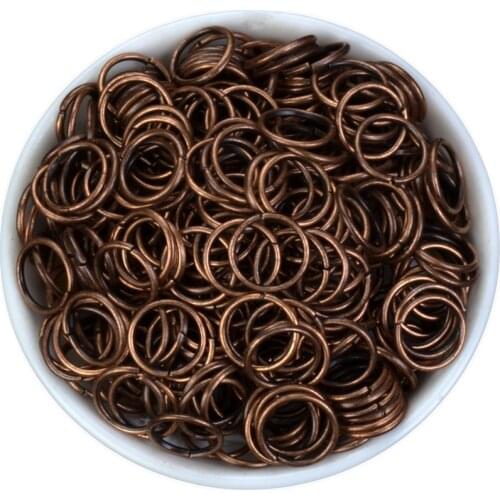 4 6 8 10mm Dia 200pcs/bag Redcopper/Gunblack/Antique Bronze/Gold/Silver/Rhodium Color Open Jump Rings Jewelry Making Findings