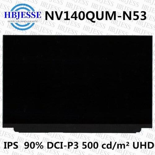 New 14''NV140QUM-N53 for X1 Carbon 8th Gen 20U9 20UA IPS 3840*2160 4K 90% Color Glossy for X1 Carbon 7th Gen 20QD 20QE 20R1 20R2