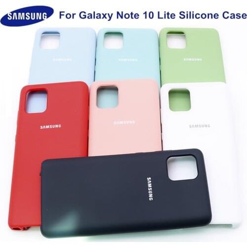 Original Samsung Galaxy Note 10 Lite Liquid Silicone Cover Protective Silky Soft-Touch Shell For samsung Note10 lite