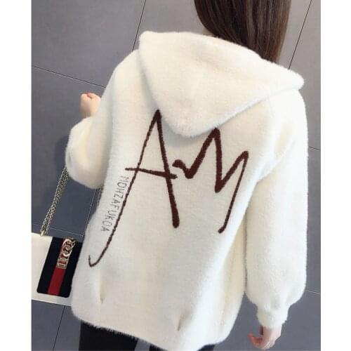 Autumn dress 2019 New Style Imitation Mink Velvet Net Red Sweater Women Cardigan Early Spring Sweater Jacket Female кардиган