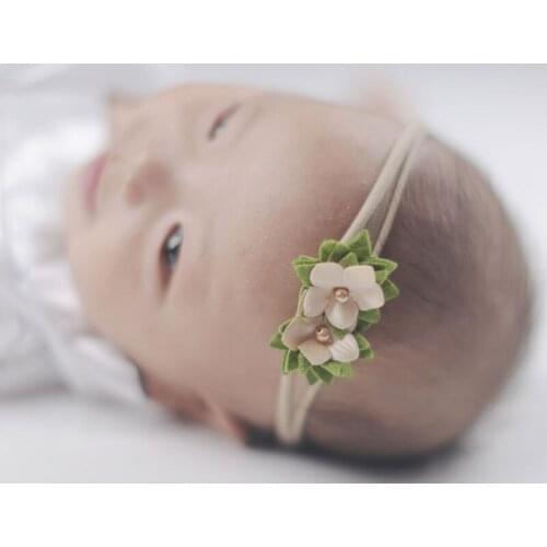 3pcs suit Princess Florals Headband Baby Elastic Hairbands Kids Stretch Bow Hair Bands Fresh Cute Headwear Gift Hair Accessories