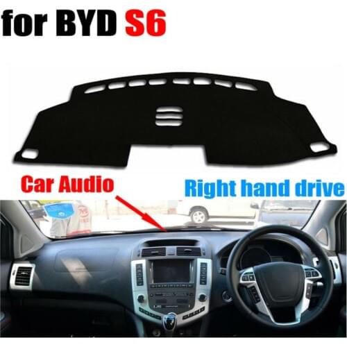 Car dashboard covers mat for BYD S6 High configuration with car Audio Right hand drive dashmat pad dash cover auto accessories