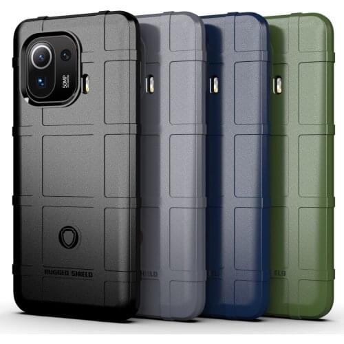 Rugged Shield Armor Shockproof Case For Xiaomi POCO M3 Mi11 Mi10T Pro Mi11 Pro Soft Silicone Carbon Fiber Mobile Phone Cases
