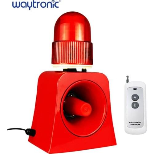 Industrial Audible and Visual Alarm Device 100m Wireless Remote Control Sound Siren Beacon with USB Port