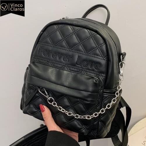 Luxury Brand Mini Backpack Purse for Women Small Cute Back Pack Leather Fashion Diamond Lattice Mochilas Backpacks for Teen Girl