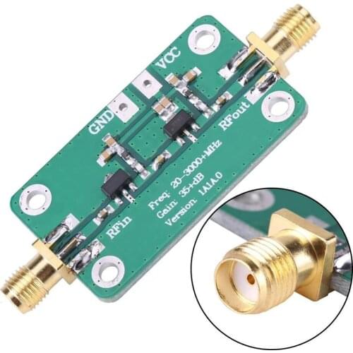 20-3000MHz RF Wideband Amplifier Broadband Module Reveiver Low Radio Frequency LNA Gain 35dB Transmitter Amplifier Ham Radio
