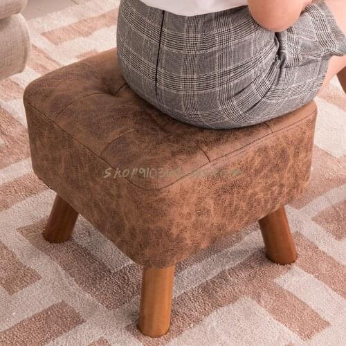 Shoes Changing Stool Solid Wood Low Stool Small Stool Fashion Creative Sofa Stool Tea Table Wearing Shoes Sitting Pier Dressing